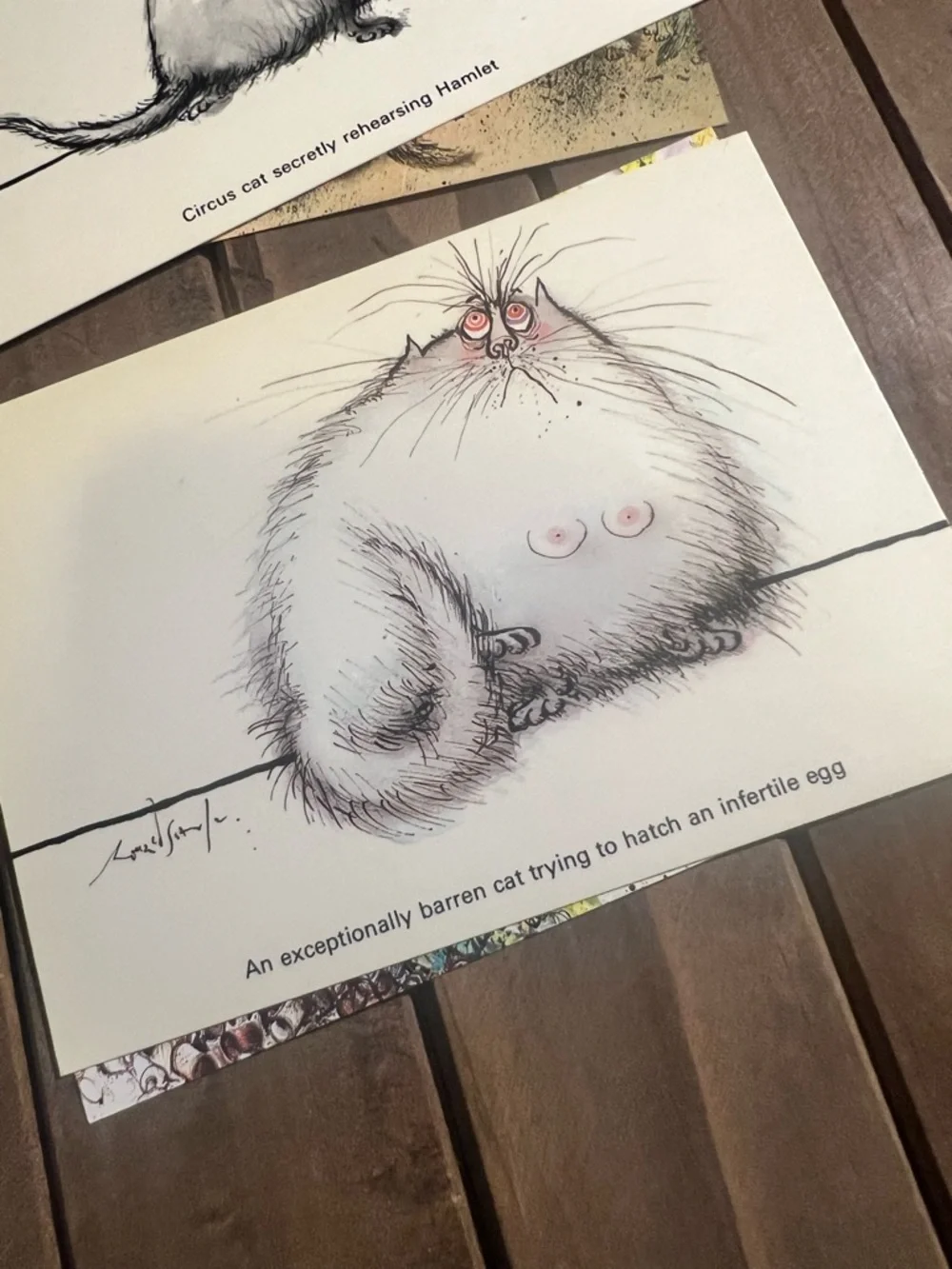 Lot 4 Vintage Ronald Searle Art Postcards By Camden Graphics 1980s Unused